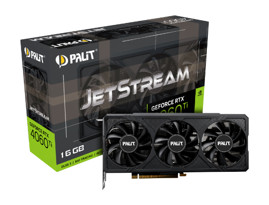 სურათი ვიდეო ბარათი Palit RTX4060Ti JETSTREAM 16GB GDDR6 128bit 3-DP HDMI NE6406T019T1-1061J