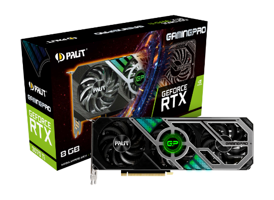 სურათი ვიდეო ბარათი PALIT RTX3070Ti GAMINGPRO 8GB GDDR6X 256bit 3-DP HDMI NED307T019P2-1046A