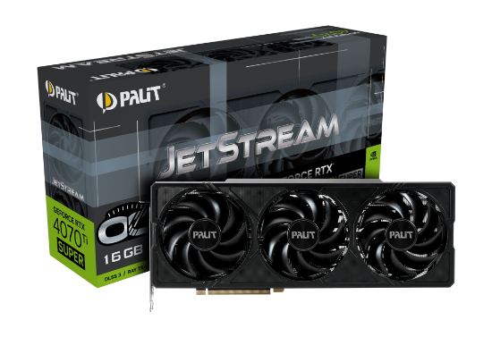 სურათი ვიდეო ბარათი PALIT RTX4070Ti SUPER JETSTREAM OC 16GB GDDR6X 256bit 3-DP HDMI NED47TSS19T2-1043J 