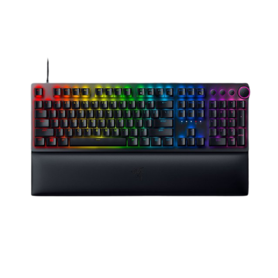 სურათი მექანიკური კლავიატურა Razer Huntsman V2 RGB 108key Red Switch USB EN, Black