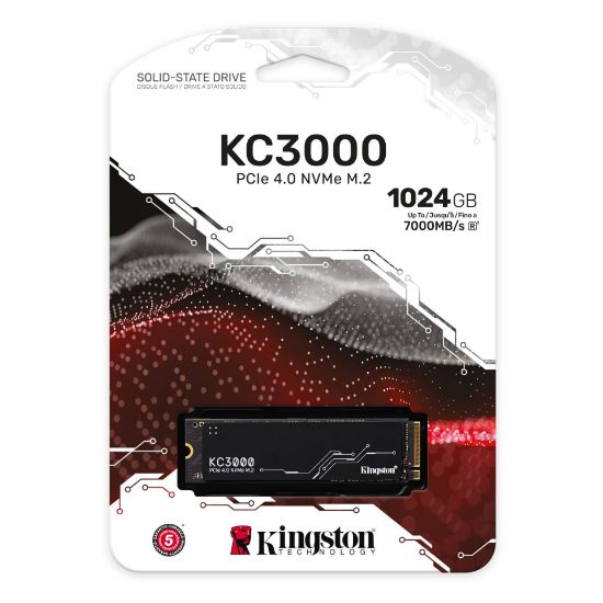 სურათი SSD მეხსიერება KINGSTON  1024GB KC3000 PCIe 4.0 NVMe M.2 SSD SKC3000S/1024G