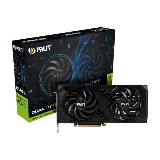 სურათი ვიდეო ბარათი NED4070019K9-1047D Palit RTX4070 DUAL 12GB GDDR6X 192bit 3-DP HDMI