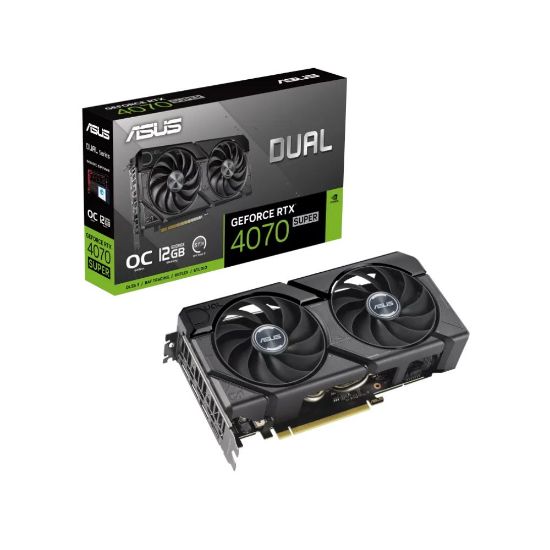 სურათი ვიდეო ბარათი VGA ASUS RTX 4070 SUPER OC EVO 12GB GDDR6X (DUAL-RTX4070S-O12G-EVO)