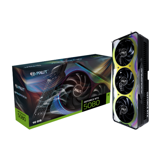 სურათი ვიდეო ბარათი Palit RTX5080 GAMEROCK 16GB NE75080019T2-GB2030G