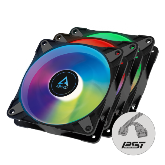 სურათი ქეისის ქულერი ACFAN00232A Arctic P12 PWM PST A-RGB 0dB (3 PCS Value Pack)